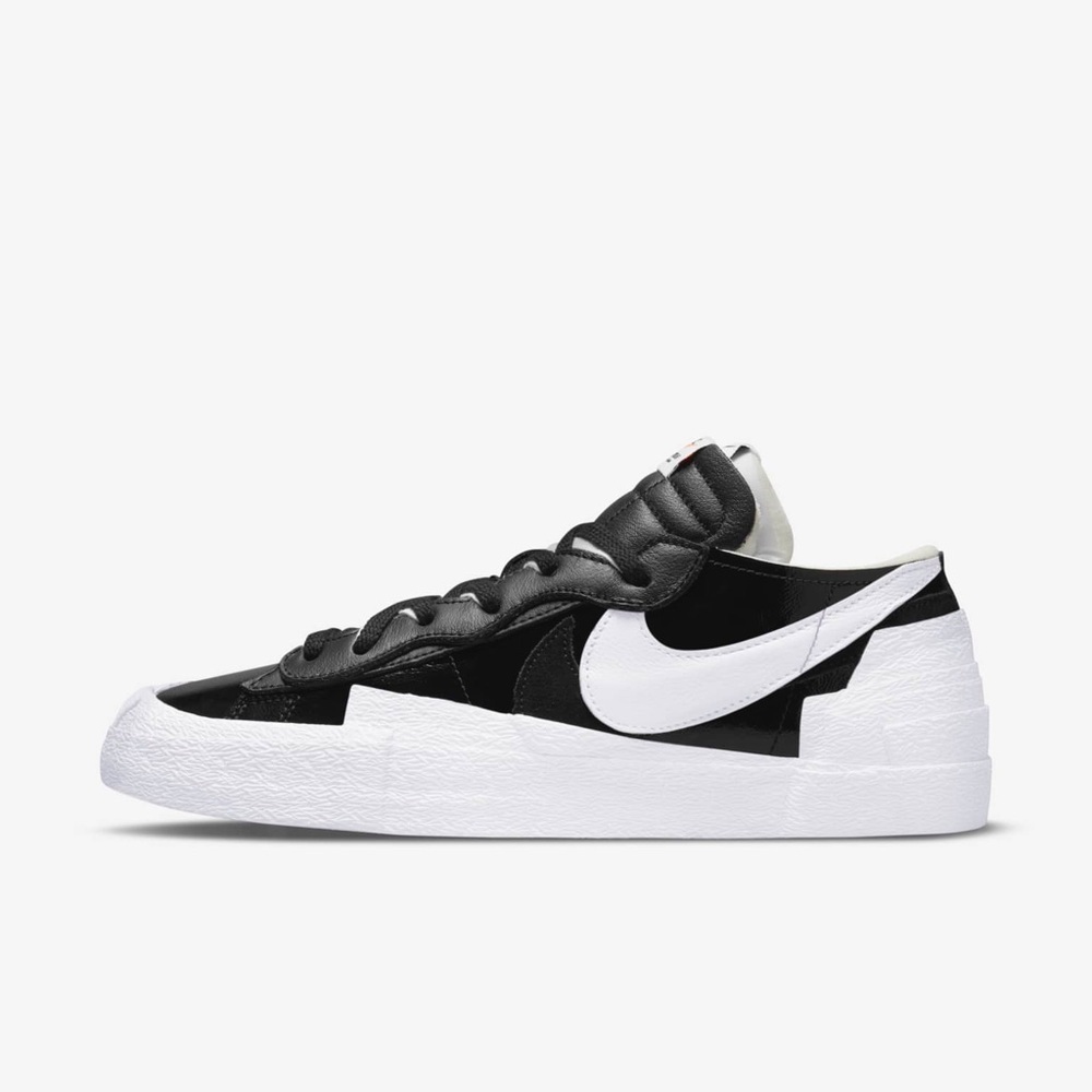 Mens Nike sacai x Blazer Low 'Black Patent' sneakers sz 8.5 nike tennis cshoes